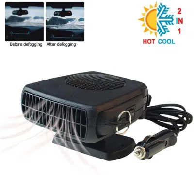 Carro portátil 2 em 1 refrigerador e aquecedor ventilador veículo aquecedor de ar eletrônico carro pára-brisa aquecedor desembaçador desembaçador plug no isqueiro esg12902